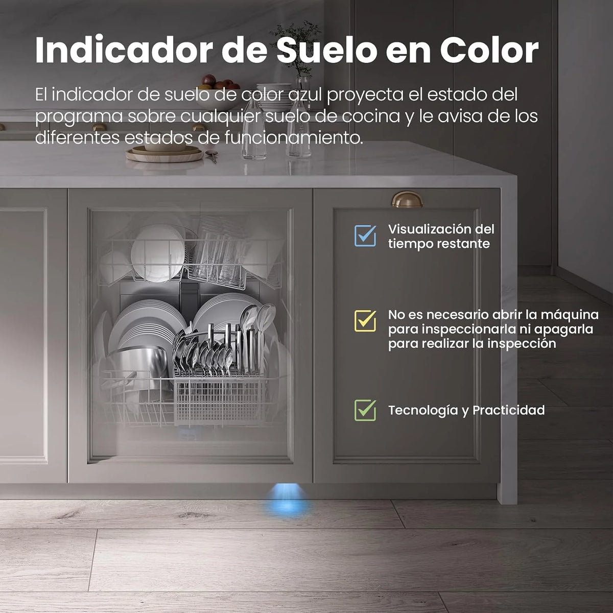 COMFEE' CDWPB1215PB-EU Lavavajillas Integrable, 12 Cubiertos, 60cm, WiFi
