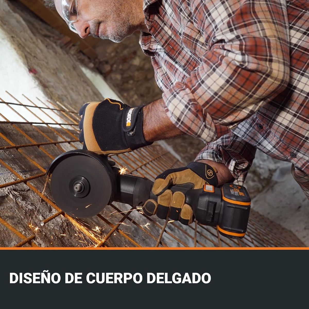 Worx WX814.9 Amoladora Angular Brushless 20V 125mm Sin Bat.