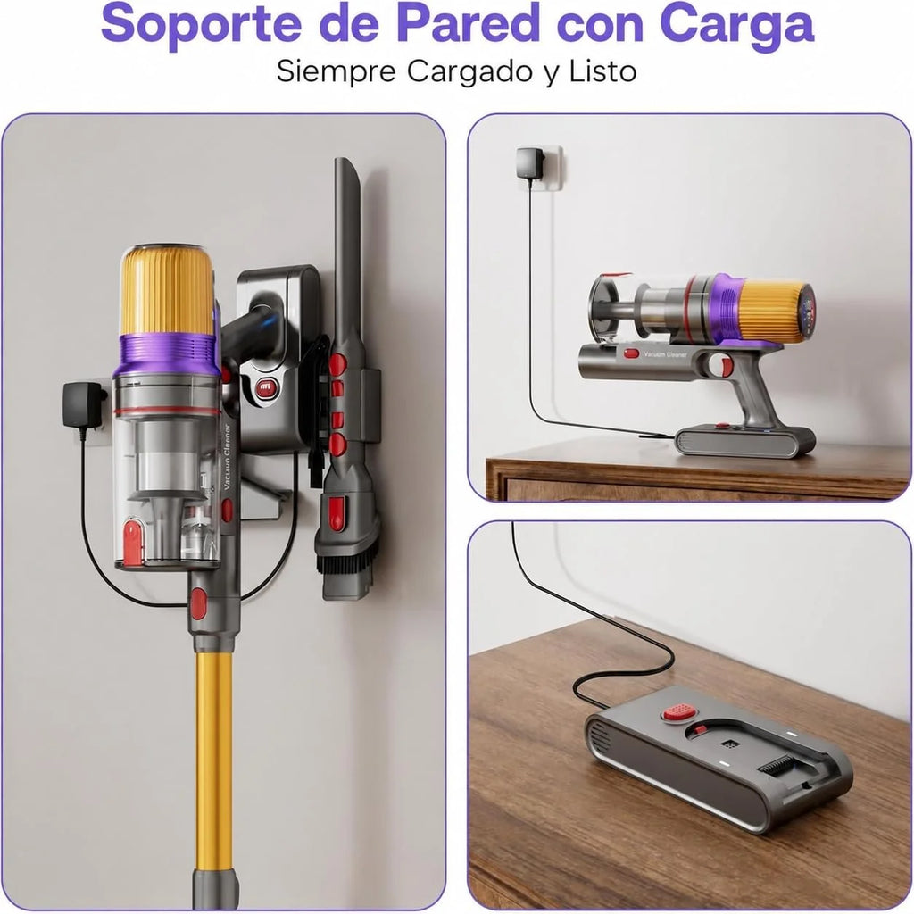 V16 Aspiradora sin Cable 55Kpa/600W/80Min, Escoba Aspirador Inalámbrico
