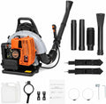 Soplador de Hojas Gasolina Naranja 63cc 2,7kW Deposito 1,8L Limpieza