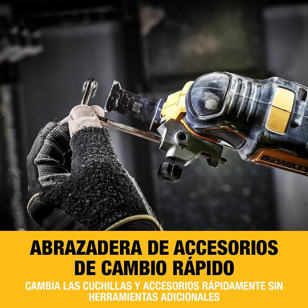 DEWALT Multiherramienta Oscilante Sin Escobillas 18V XR, Sin Batería ni Cargador, DCS355N-XJ