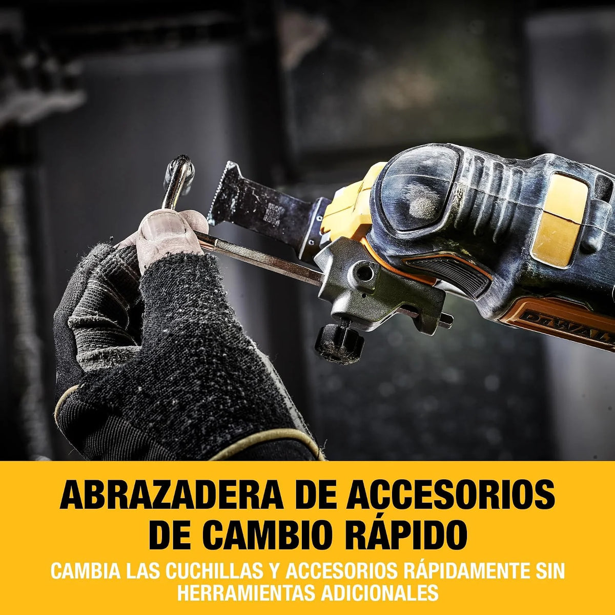 DEWALT Multiherramienta Oscilante Sin Escobillas 18V XR, Sin Batería ni Cargador, DCS355N-XJ