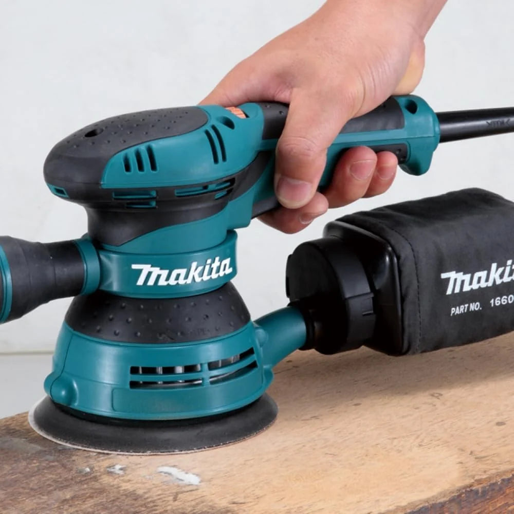 Makita BO5041 - Lijadora eléctrica con cable Rotorbital 125Mm 300W, Negro