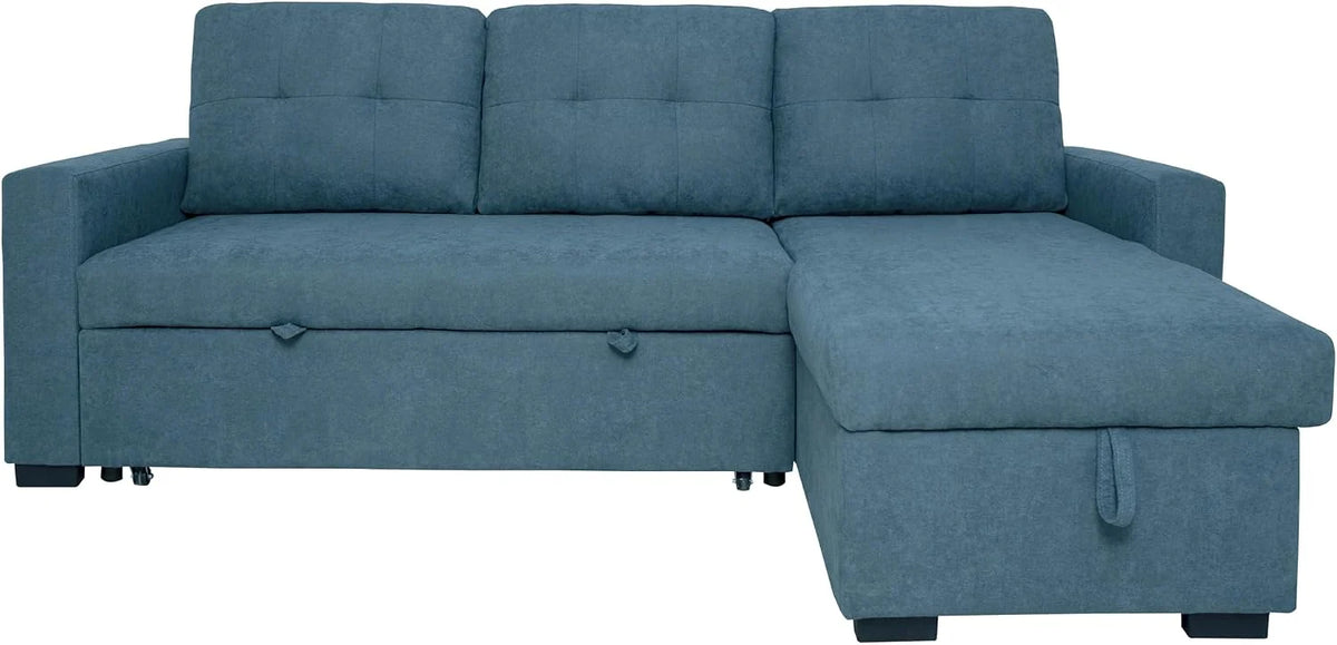 MUEBLIX.COM - Ojuel 3 Seater Chaiselongue Sofa, Interchangeable Chaiselong, Padded Seats and Backrest, Chaise Lounge Sofa Bed with Arcon, Modern Living Room Sofas, Grey