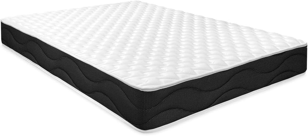Homey - Complete Bed with Sleep Pro Reversible Mattress + Reinforced Slatted Base with 6 Threaded Metal Cylindrical Legs, 150 x 190 cm